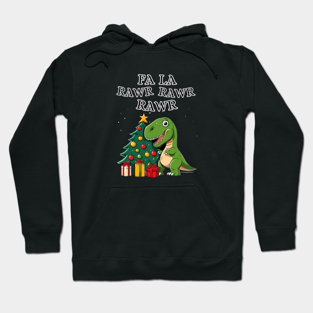 Dinosaur Christmas T-Rex Hoodie by MordaxFurittus